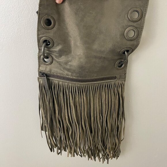 Hammitt Los Angeles Fringe Purse Bag Shoulder Crossbody Gray - Picture 10 of 11